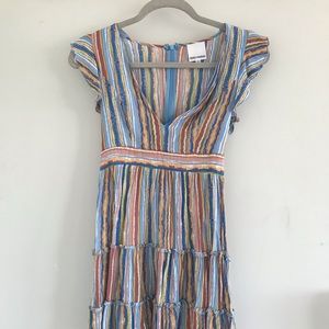 Skylar + Madison Striped Mini Dress | V-Neck | S